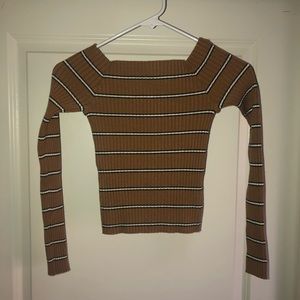 Off shoulder top/sweater , stretchy and cotton material never worn without tags